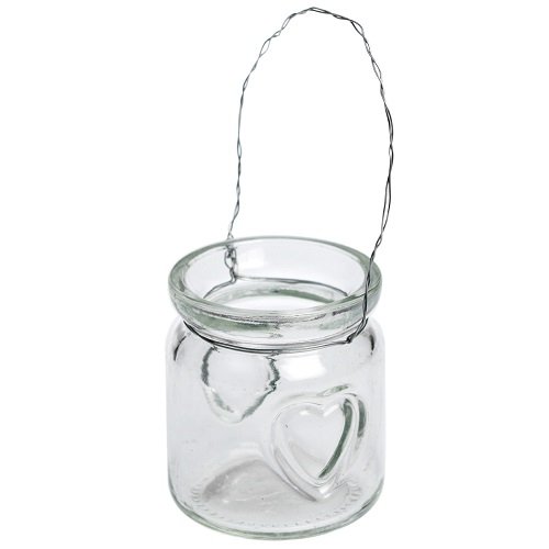 Mini vaso-fotoforo, colgante de cristal para velas.