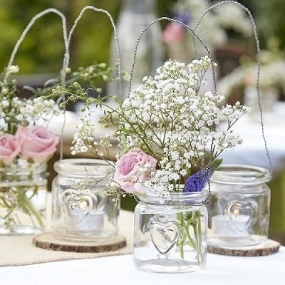 Mini vaso-fotoforo, colgante de cristal para velas.