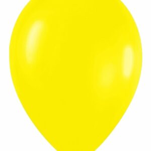 10 globos de látex, amarillo sólido. Disponibles en 3 tamaños