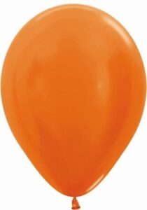 10 Globos metal Naranja. 30 cms