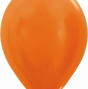 10 Globos metal Naranja. 30 cms