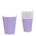 8 Vasos de papel-cartón lila
