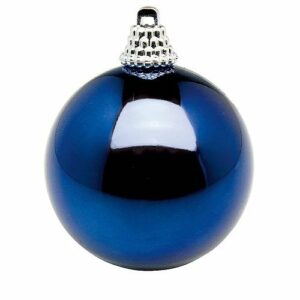 12 Bolas azules de Navidad. 6 cms