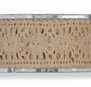 Cinta de regalo encaje-puntilla, natural. 40 mm x 8 m