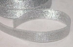 Cinta de regalo lurex plata 15 mm x 22.5 m