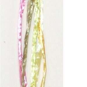 50 M Rafia multicolor brillo, verde y rosa