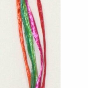 50 M Rafia multicolor brillo, rosa,verde y naranja