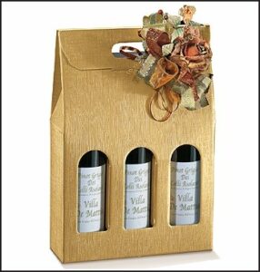 3 cajas para 3 botellas, kraft natural.