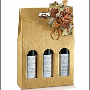 3 cajas para 3 botellas, kraft natural.
