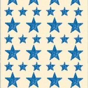 120 Estrellas adhesivas, holográficas, azules