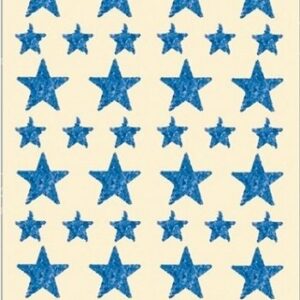 120 Estrellas adhesivas, holográficas, azules