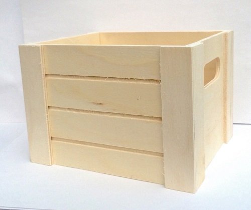 Cesta-basket-bandeja de madera. 16x13x11 cms