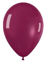 10 Globos Granate-Vino tinto sólido. 30 cms