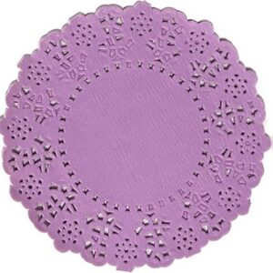 20 Blondas de papel lila 11.4 cms.