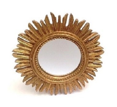 Espejo sol dorado, pequeño