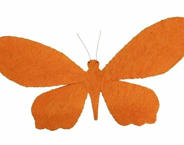 Mariposa naranja. 112×55 cms