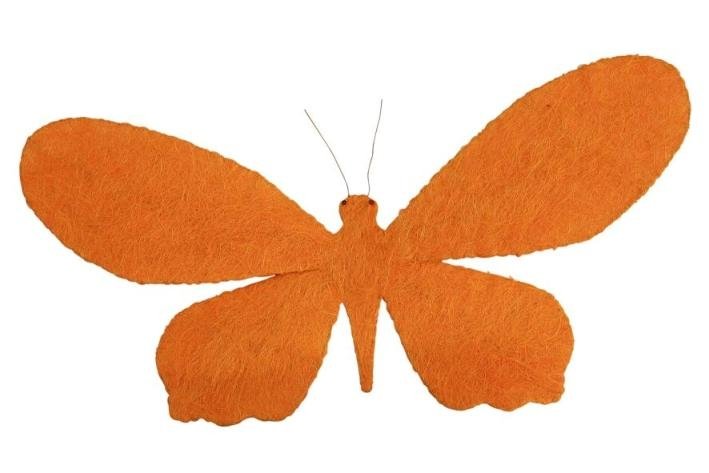 Mariposa naranja. 112x55 cms