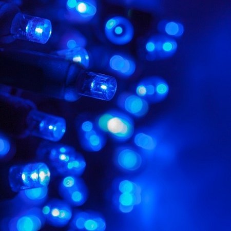 Guirnalda de luces de Navidad. 120 bombillas led azul