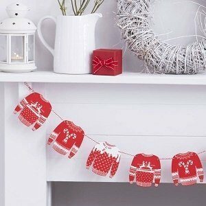 Guirnalda de madera. Sueter navideño
