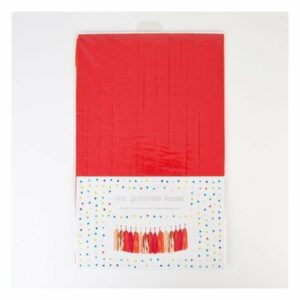 Guirnalda tassel-borlas de papel, naranja, rojo, granate y salmón