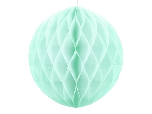 Bola nido de abeja agua-verde mint. 30 cms