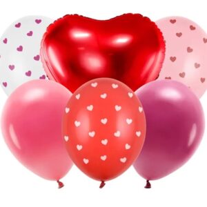 Pack de 6 globos surtidos para San Valentín