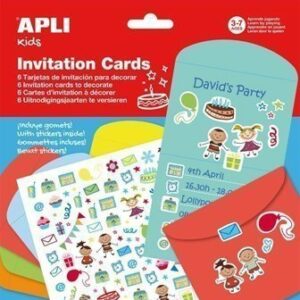 6 Tarjetas-invitaciones para decorar con gomets