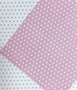 10 Hojas de papel A4, impreso a doble cara. Lunares rosa.