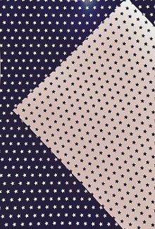 10 Hojas de papel A4, impreso a doble cara. Estrellas azul marino