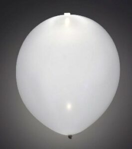 5 globos blancos con luz led