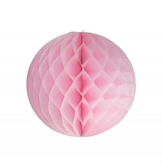 Bola nido de abeja rosa 30 cms