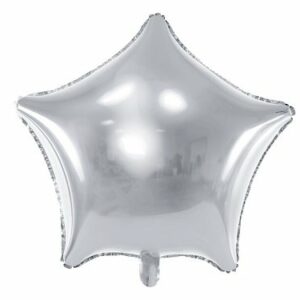 Globo metalizado estrella plata. 48 cms