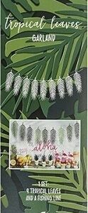 Guirnalda de hojas tropicales-hojas de palmera