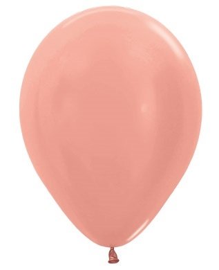 10 Globos 30 cms. Metal oro rosa