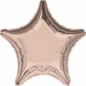 Globo metalizado estrella Rosa dorado. 48 cms