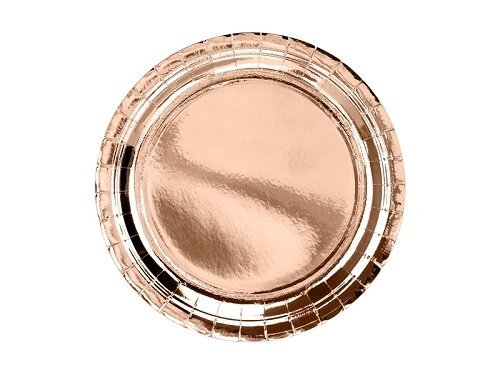 6 Platos de papel, cobre-oro rosa comprar-plato-papel-oro-rosa-rose-gold-valencia-gramajeshop