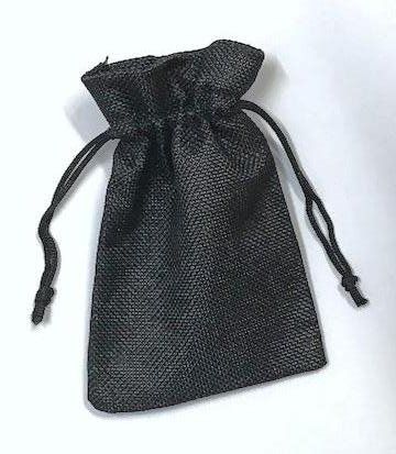 10 Sacos de tela rústica 9.5×13.5 cms. Negro