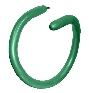 10 Globos tubo verde oscuro. 5×150 cms