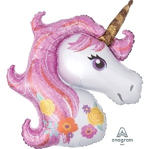 Globo metalizado, Unicornio.