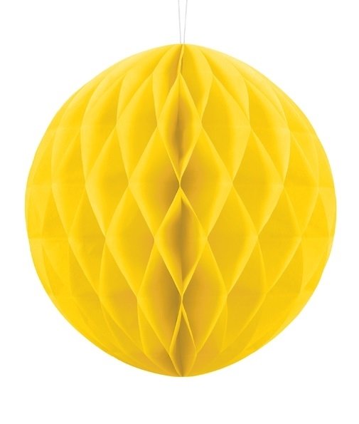 Bola nido de abeja Amarilla 20 cms