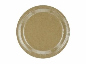 6 Platos kraft liso, 22.5 cms-comprar-plato-kraft-valencia