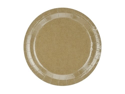 6 Platos kraft liso, 23 cms