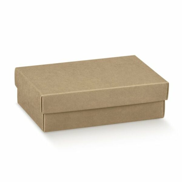 5 Cajas kraft, fondo + tapa. 9.5x6.5x4 cms