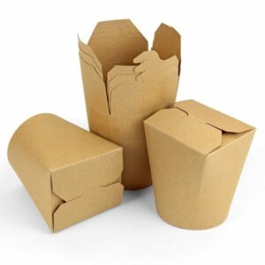 10 Cajas kraft, modelo comida china.