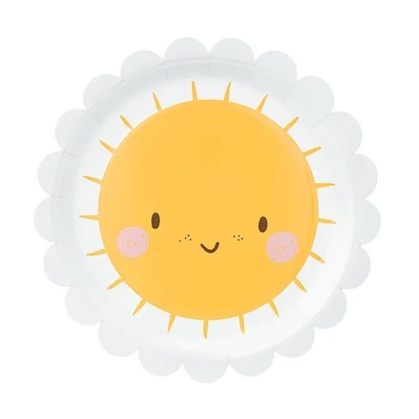 6 Platos de papel sol