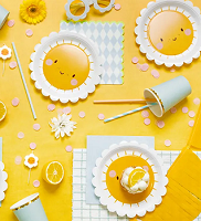 6 Platos de papel sol