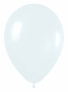 10 Globos Blanco sólido. 30 cms.