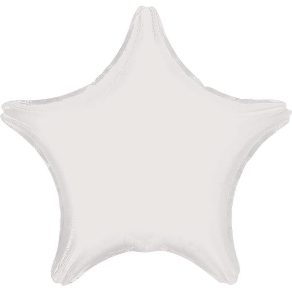Globo metalizado estrella Blanca. 45 cms