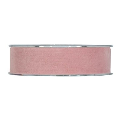 Cinta de terciopelo rosa palo 25mmx7m