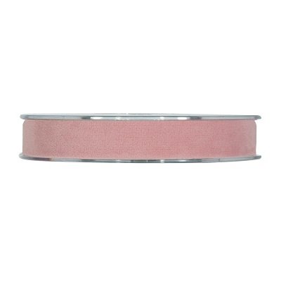 Cinta de terciopelo Rosa palo, 15mmx7m